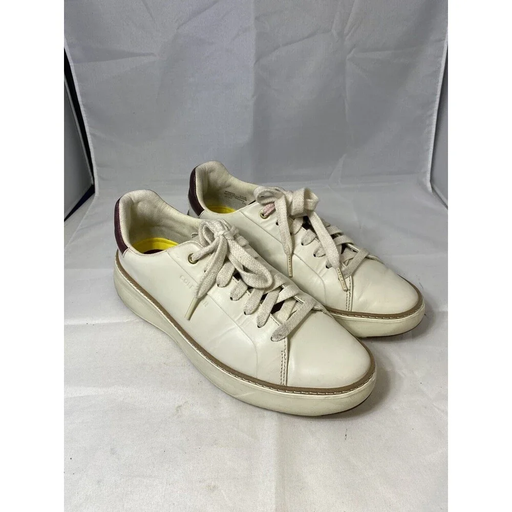 Cole Haan Women’s GrandPrø Topspin Sneakers Size 8.5 B White Leather
